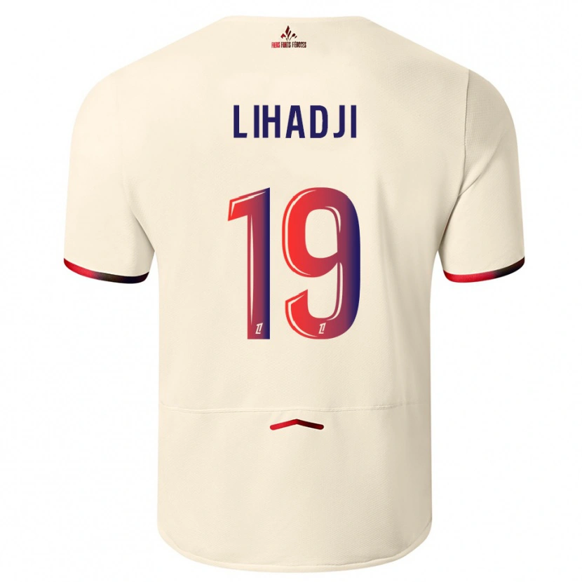 Danxen Män Isaac Lihadji #19 Off-White Röd Bortatröja Matchtröjor 2025/26 Tröjor T-Tröja