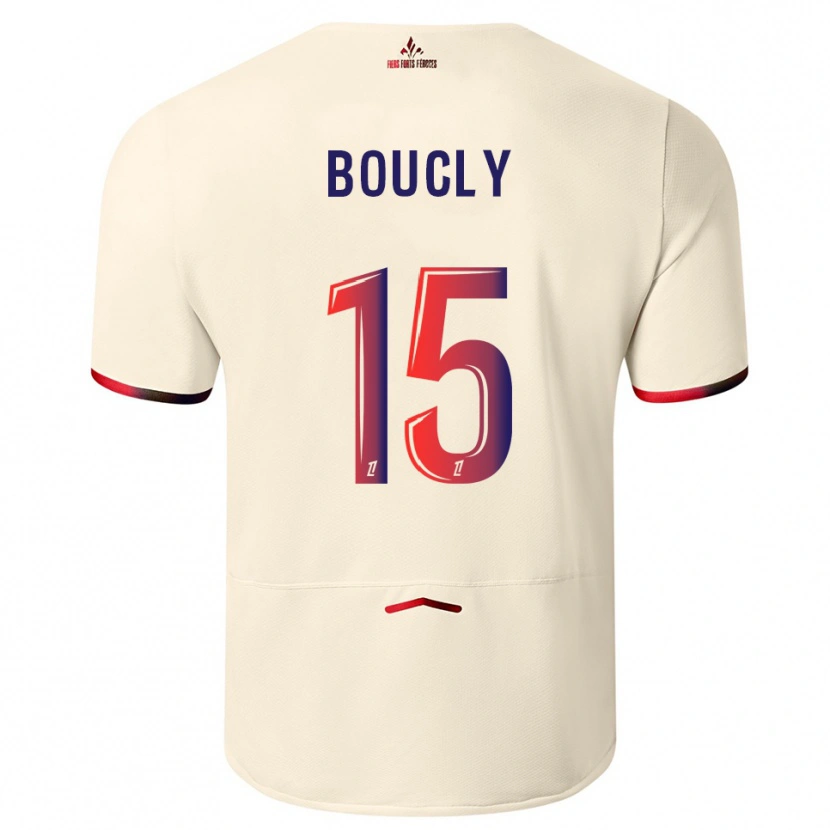 Danxen Män Maite Boucly #15 Off-White Röd Bortatröja Matchtröjor 2025/26 Tröjor T-Tröja
