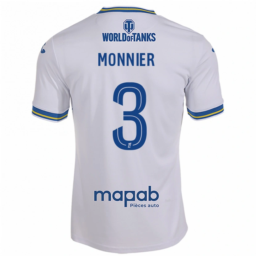 Danxen Män Isaac Monnier #3 Vit Himmelsblå Bortatröja Matchtröjor 2025/26 Tröjor T-Tröja