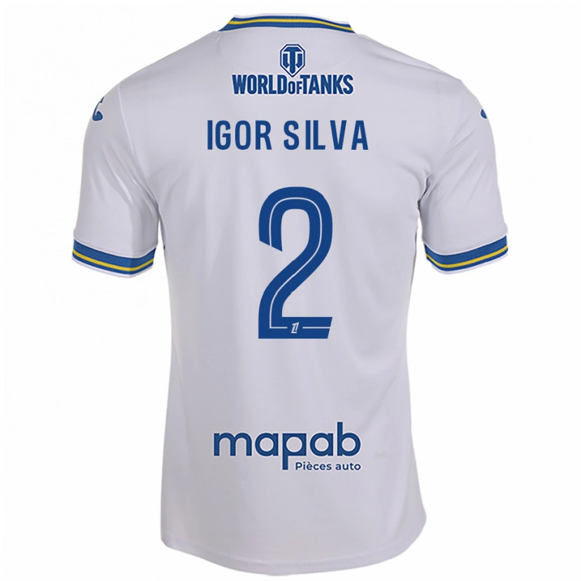 Danxen Män Igor Silva #2 Vit Himmelsblå Bortatröja Matchtröjor 2025/26 Tröjor T-Tröja