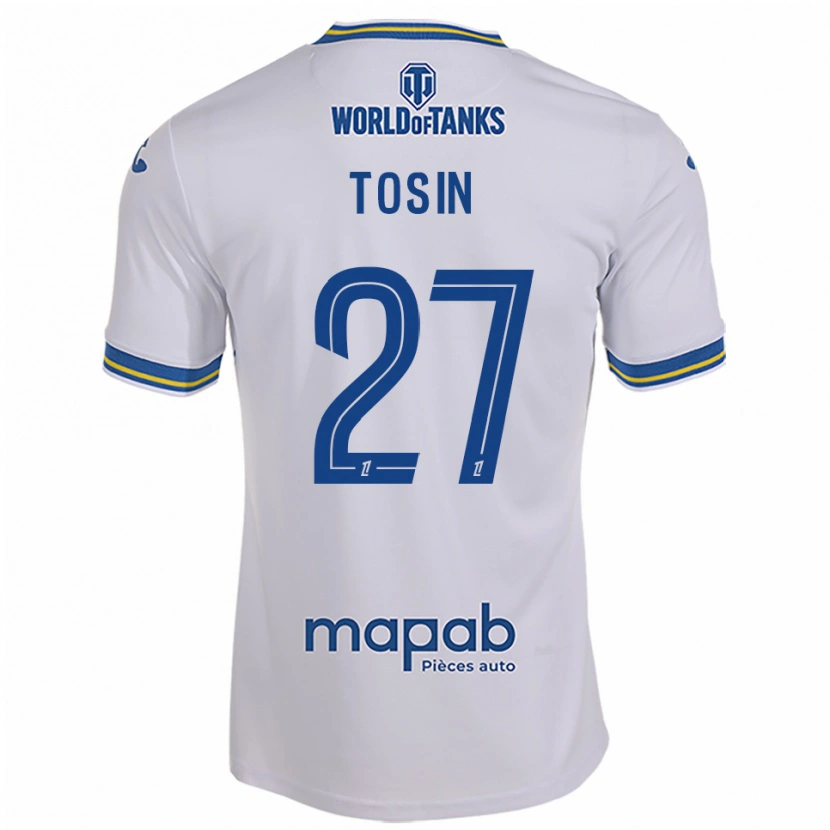 Danxen Män Aiyegun Tosin #27 Vit Himmelsblå Bortatröja Matchtröjor 2025/26 Tröjor T-Tröja