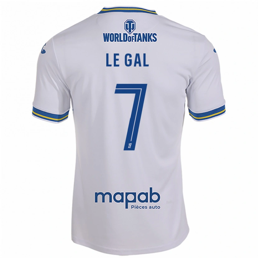 Danxen Män Noah Le Gal #7 Vit Himmelsblå Bortatröja Matchtröjor 2025/26 Tröjor T-Tröja