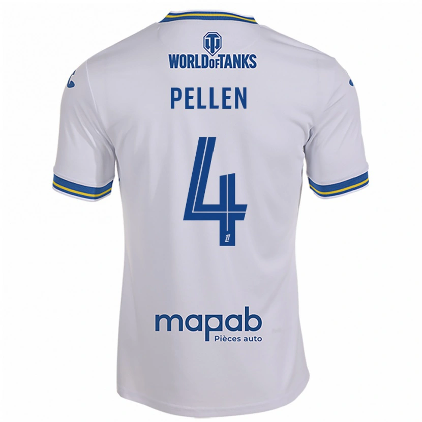 Danxen Män Louise Pellen #4 Vit Himmelsblå Bortatröja Matchtröjor 2025/26 Tröjor T-Tröja