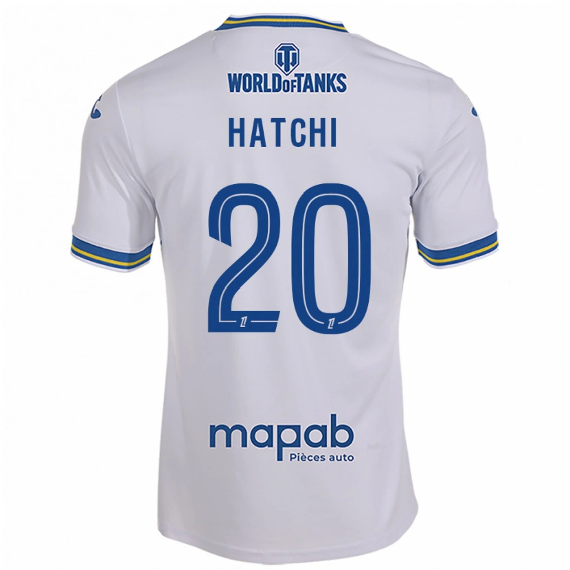 Danxen Män Jérémy Hatchi #20 Vit Himmelsblå Bortatröja Matchtröjor 2025/26 Tröjor T-Tröja