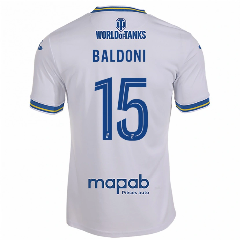 Danxen Män Sohan Baldoni #15 Vit Himmelsblå Bortatröja Matchtröjor 2025/26 Tröjor T-Tröja