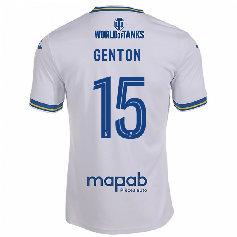 Danxen Män Enzo Genton #15 Vit Himmelsblå Bortatröja Matchtröjor 2025/26 Tröjor T-Tröja