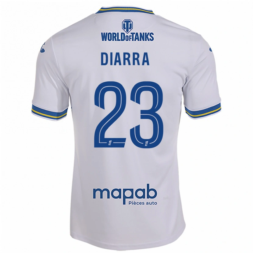 Danxen Män Stéphane Diarra #23 Vit Himmelsblå Bortatröja Matchtröjor 2025/26 Tröjor T-Tröja