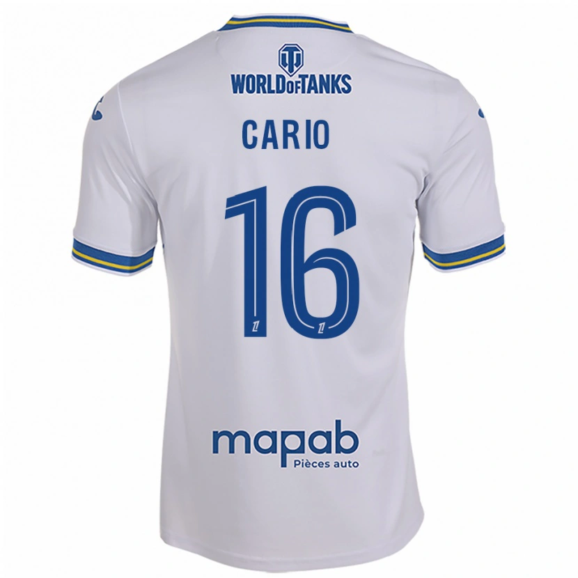 Danxen Män Anthony Cario #16 Vit Himmelsblå Bortatröja Matchtröjor 2025/26 Tröjor T-Tröja