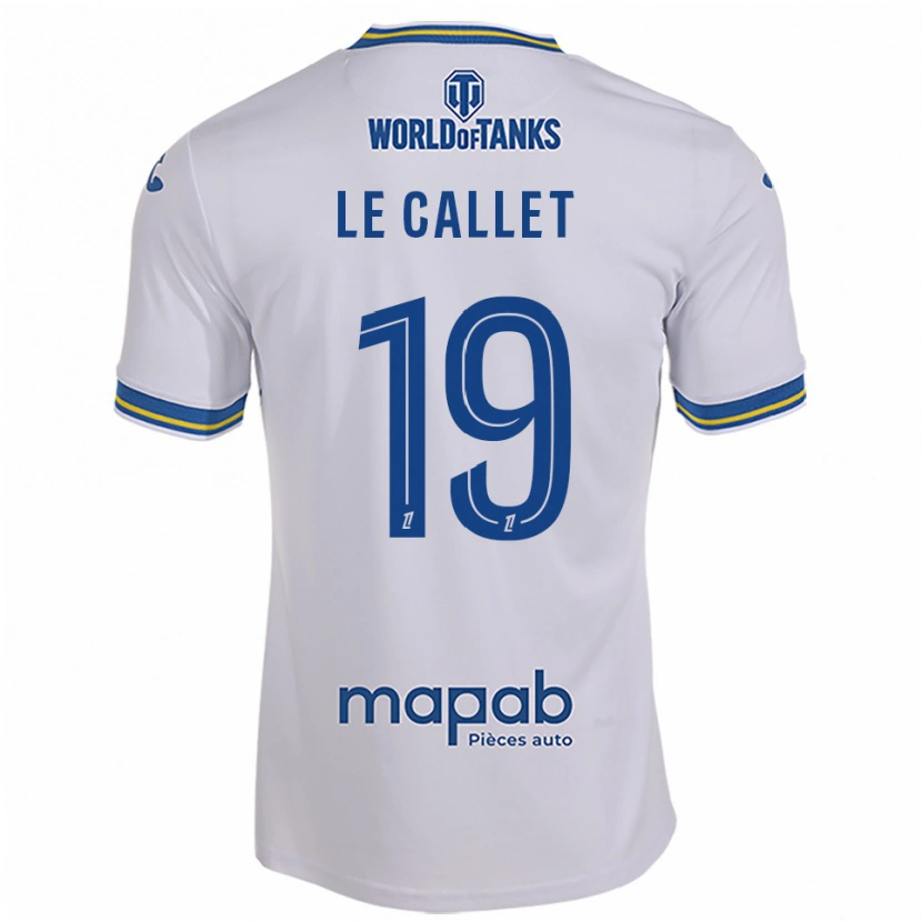 Danxen Män Tiago Le Callet #19 Vit Himmelsblå Bortatröja Matchtröjor 2025/26 Tröjor T-Tröja