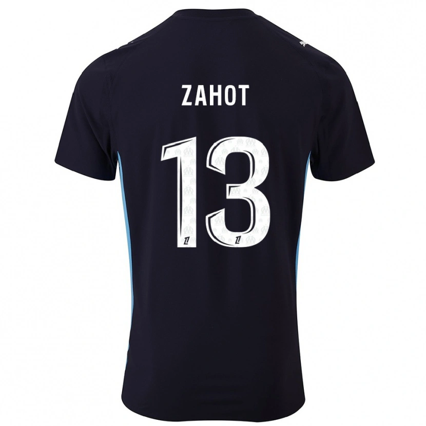 Danxen Män Sarah Zahot #13 Svart Himmelsblå Bortatröja Matchtröjor 2025/26 Tröjor T-Tröja