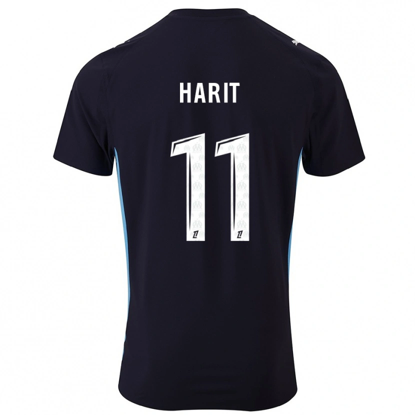 Danxen Män Amine Harit #11 Svart Himmelsblå Bortatröja Matchtröjor 2025/26 Tröjor T-Tröja