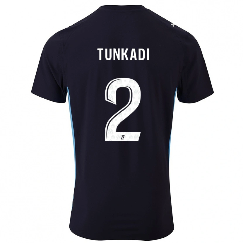Danxen Män Alexandre Tunkadi #2 Svart Himmelsblå Bortatröja Matchtröjor 2025/26 Tröjor T-Tröja