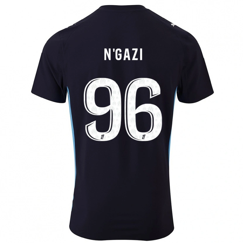 Danxen Män Chloé N'gazi #96 Svart Himmelsblå Bortatröja Matchtröjor 2025/26 Tröjor T-Tröja