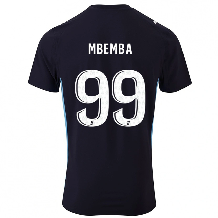 Danxen Män Chancel Mbemba #99 Svart Himmelsblå Bortatröja Matchtröjor 2025/26 Tröjor T-Tröja