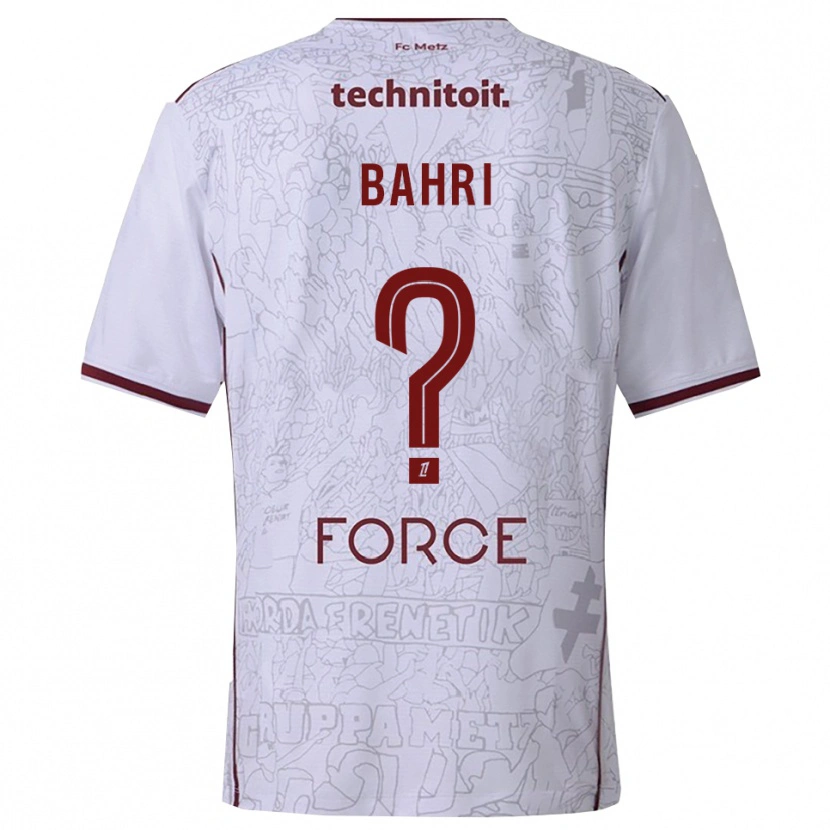 Danxen Män Wassim Bahri #0 Vit Bourgogne Bortatröja Matchtröjor 2025/26 Tröjor T-Tröja