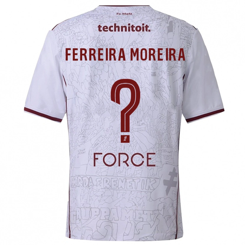 Danxen Män Ruben Ferreira Moreira #0 Vit Bourgogne Bortatröja Matchtröjor 2025/26 Tröjor T-Tröja