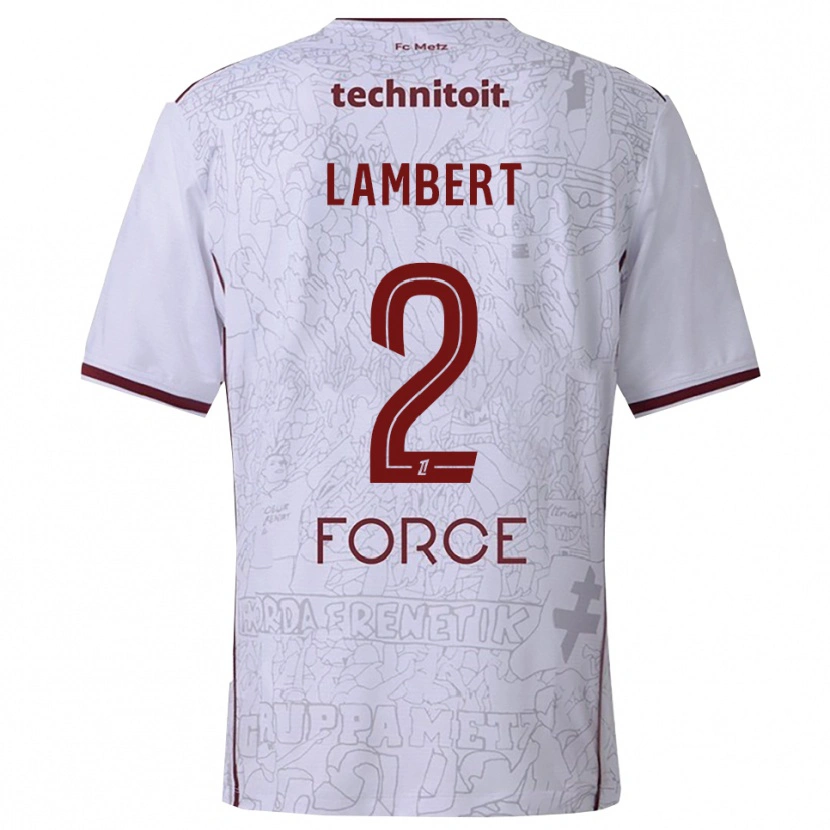 Danxen Män Anaïs Lambert #2 Vit Bourgogne Bortatröja Matchtröjor 2025/26 Tröjor T-Tröja