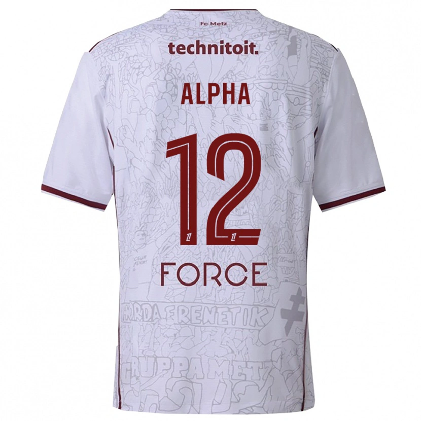 Danxen Män Alpha Touré #12 Vit Bourgogne Bortatröja Matchtröjor 2025/26 Tröjor T-Tröja