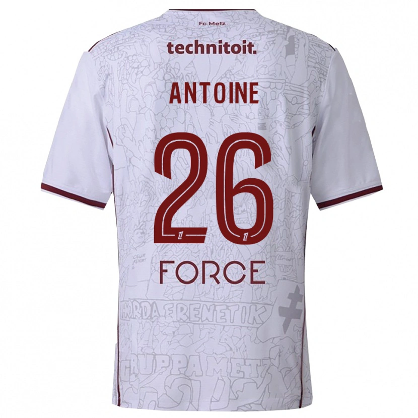 Danxen Män Maud Antoine #26 Vit Bourgogne Bortatröja Matchtröjor 2025/26 Tröjor T-Tröja