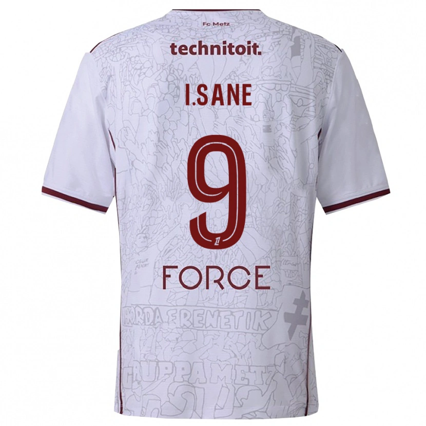 Danxen Män Ibou Sané #9 Vit Bourgogne Bortatröja Matchtröjor 2025/26 Tröjor T-Tröja