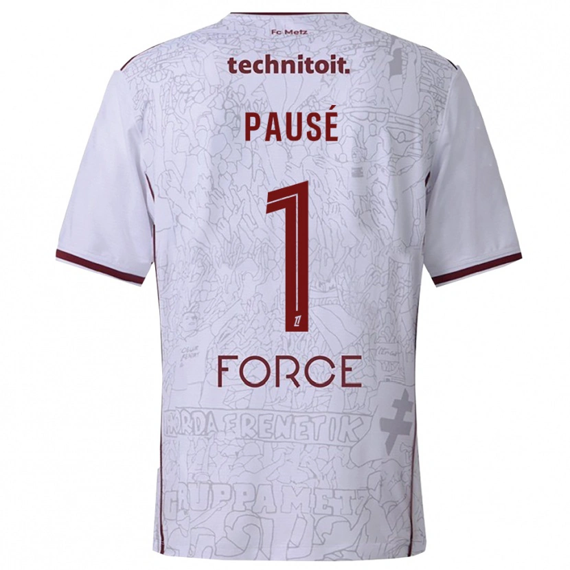 Danxen Män Luca Pausé #1 Vit Bourgogne Bortatröja Matchtröjor 2025/26 Tröjor T-Tröja