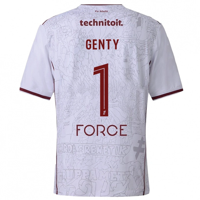 Danxen Män Julie Genty #1 Vit Bourgogne Bortatröja Matchtröjor 2025/26 Tröjor T-Tröja