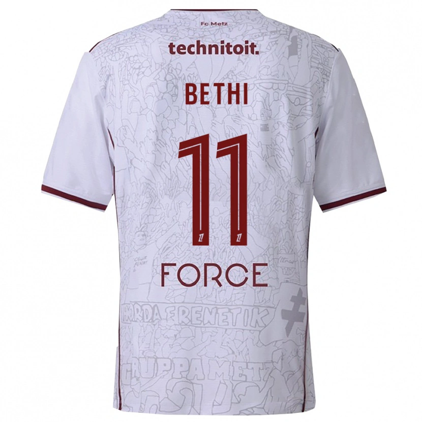 Danxen Män Mélissa Bethi #11 Vit Bourgogne Bortatröja Matchtröjor 2025/26 Tröjor T-Tröja