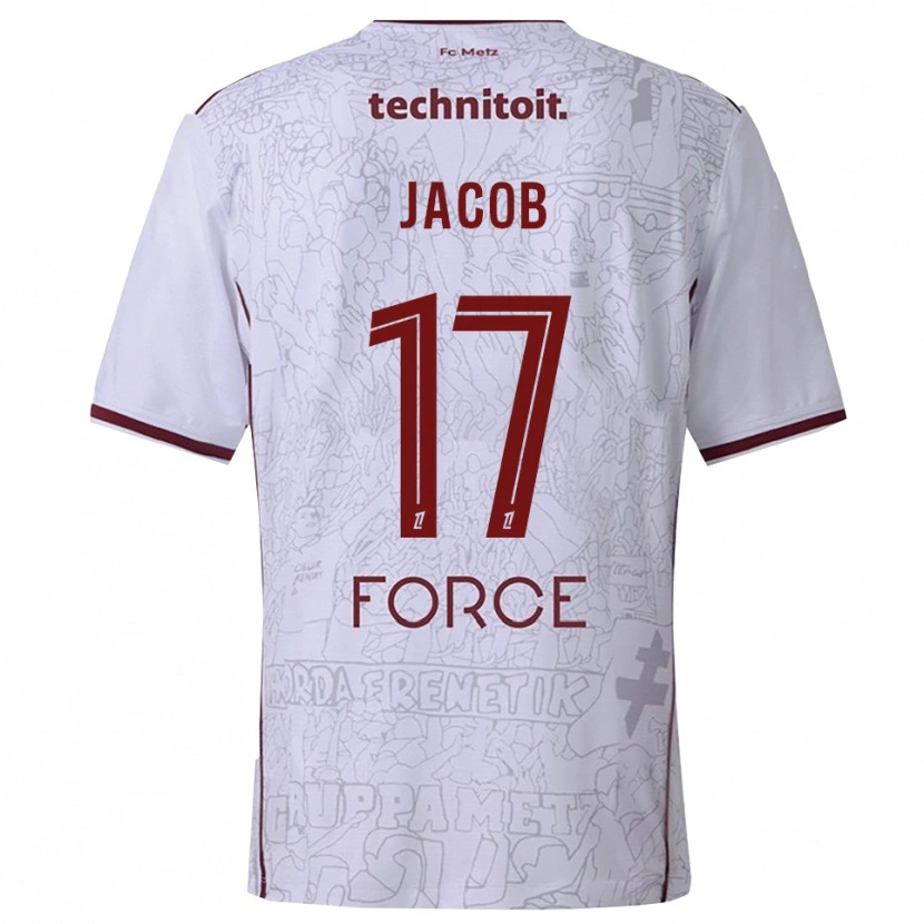 Danxen Män Lisa Jacob #17 Vit Bourgogne Bortatröja Matchtröjor 2025/26 Tröjor T-Tröja