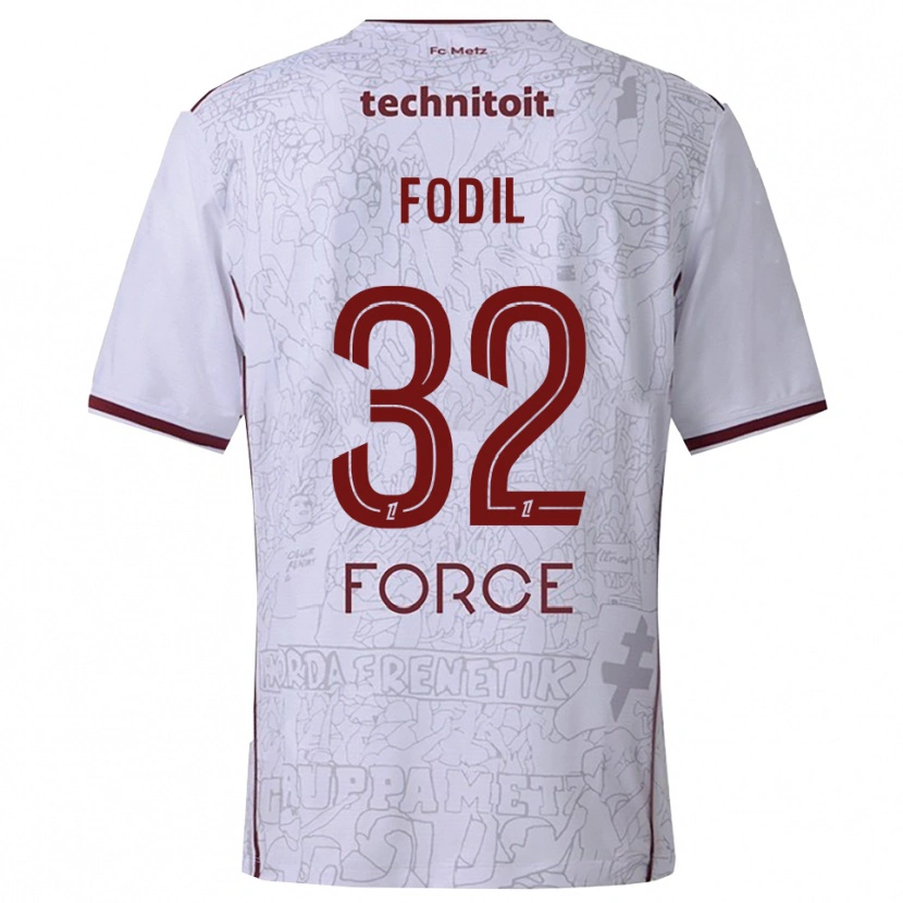 Danxen Män Maria Fodil #32 Vit Bourgogne Bortatröja Matchtröjor 2025/26 Tröjor T-Tröja