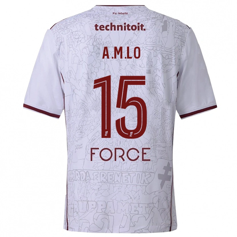 Danxen Män Aboubacar Lô #15 Vit Bourgogne Bortatröja Matchtröjor 2025/26 Tröjor T-Tröja