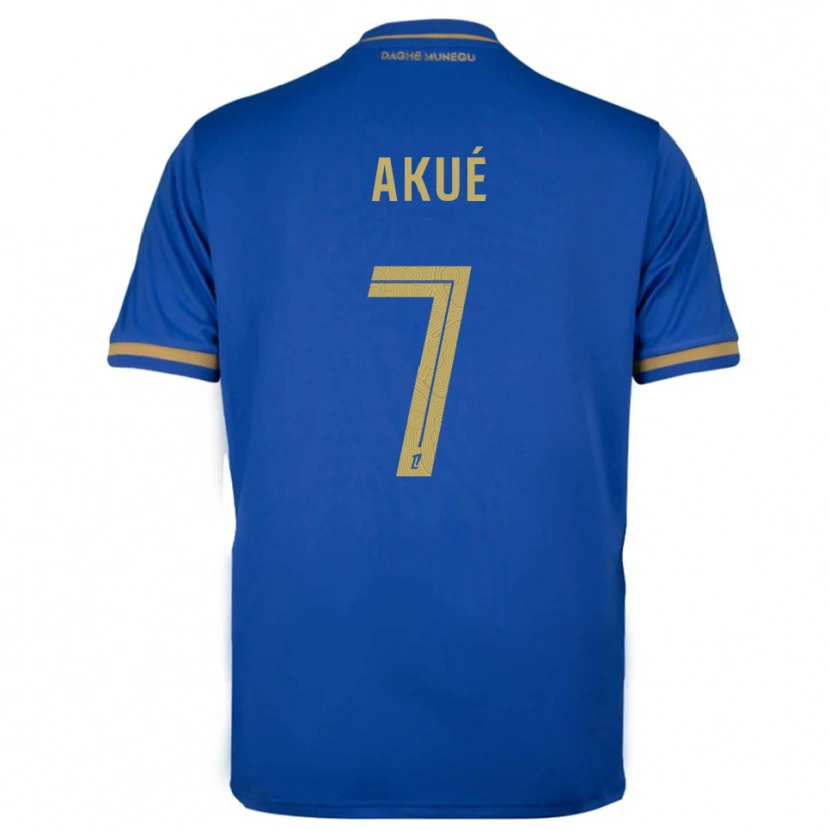 Danxen Män Checkina Akué #7 Blå Guld Bortatröja Matchtröjor 2025/26 Tröjor T-Tröja