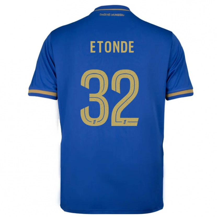 Danxen Män Romaric Etonde #32 Blå Guld Bortatröja Matchtröjor 2025/26 Tröjor T-Tröja