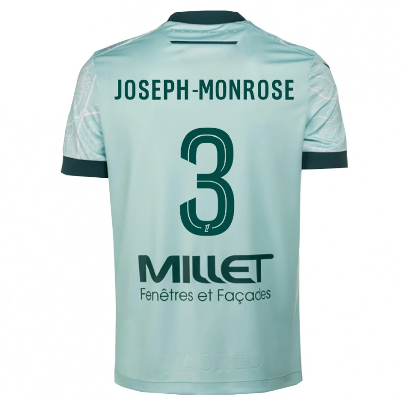 Danxen Män Florian Joseph-Monrose #3 Grön Vit Bortatröja Matchtröjor 2025/26 Tröjor T-Tröja
