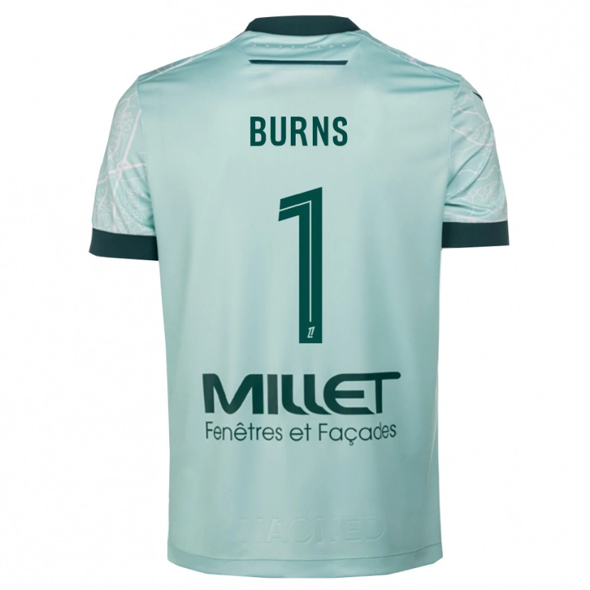 Danxen Män Emily Burns #1 Grön Vit Bortatröja Matchtröjor 2025/26 Tröjor T-Tröja
