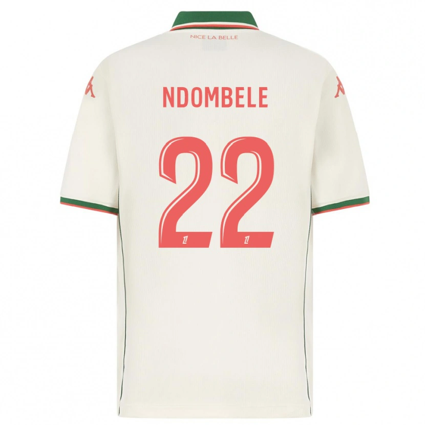 Danxen Män Tanguy Ndombélé #22 Vit Grön Bortatröja Matchtröjor 2025/26 Tröjor T-Tröja