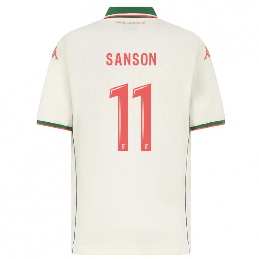 Danxen Män Morgan Sanson #11 Vit Grön Bortatröja Matchtröjor 2025/26 Tröjor T-Tröja