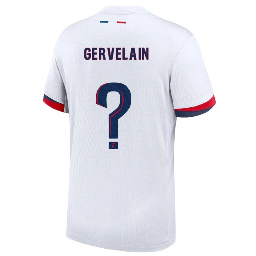 Danxen Män Jordan Gervelain #0 Vit Röd Bortatröja Matchtröjor 2025/26 Tröjor T-Tröja