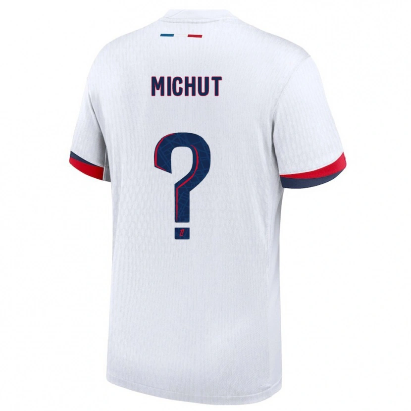 Danxen Män Etienne Michut #0 Vit Röd Bortatröja Matchtröjor 2025/26 Tröjor T-Tröja