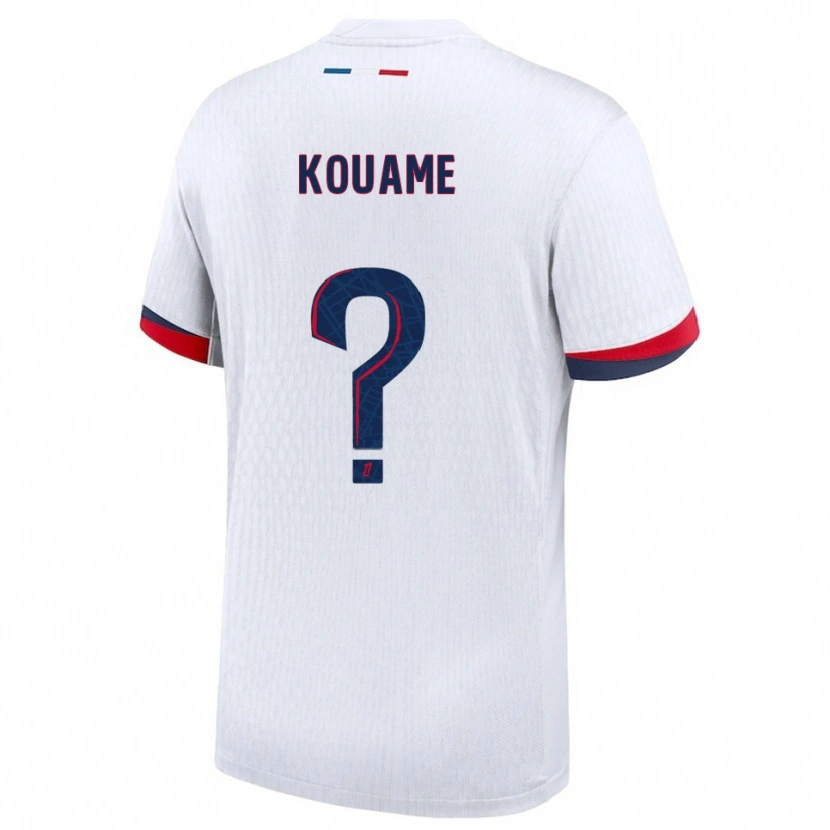 Danxen Män Kelly Kouame #0 Vit Röd Bortatröja Matchtröjor 2025/26 Tröjor T-Tröja