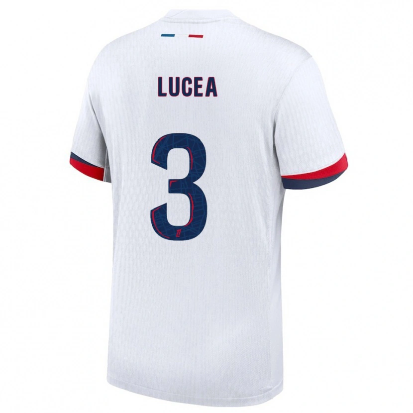 Danxen Män Dimitri Lucea #3 Vit Röd Bortatröja Matchtröjor 2025/26 Tröjor T-Tröja