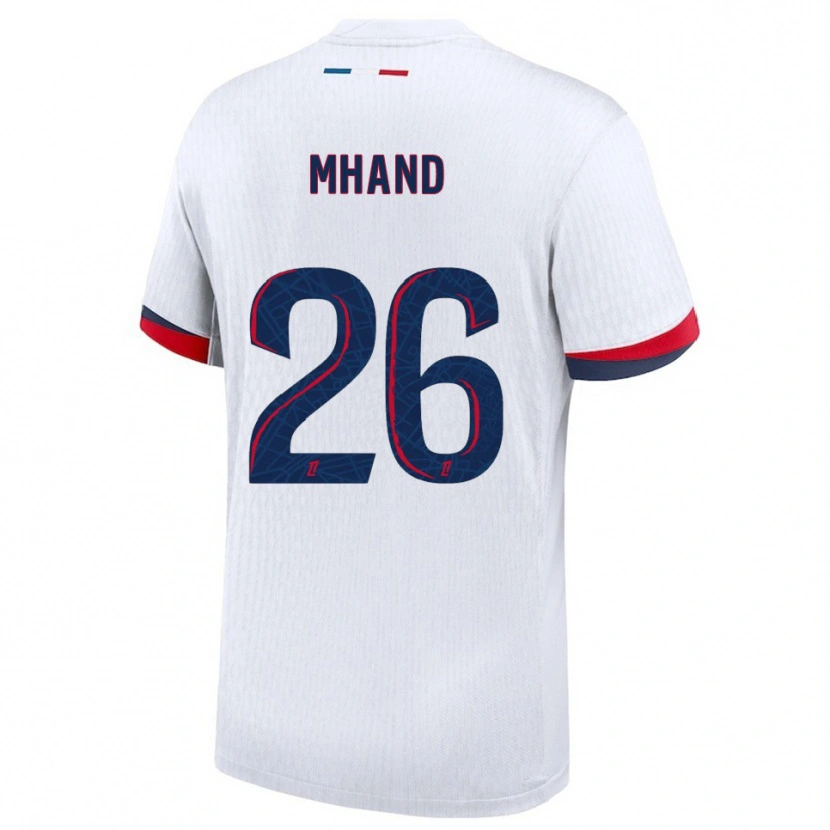 Danxen Män Ilian Mhand #26 Vit Röd Bortatröja Matchtröjor 2025/26 Tröjor T-Tröja