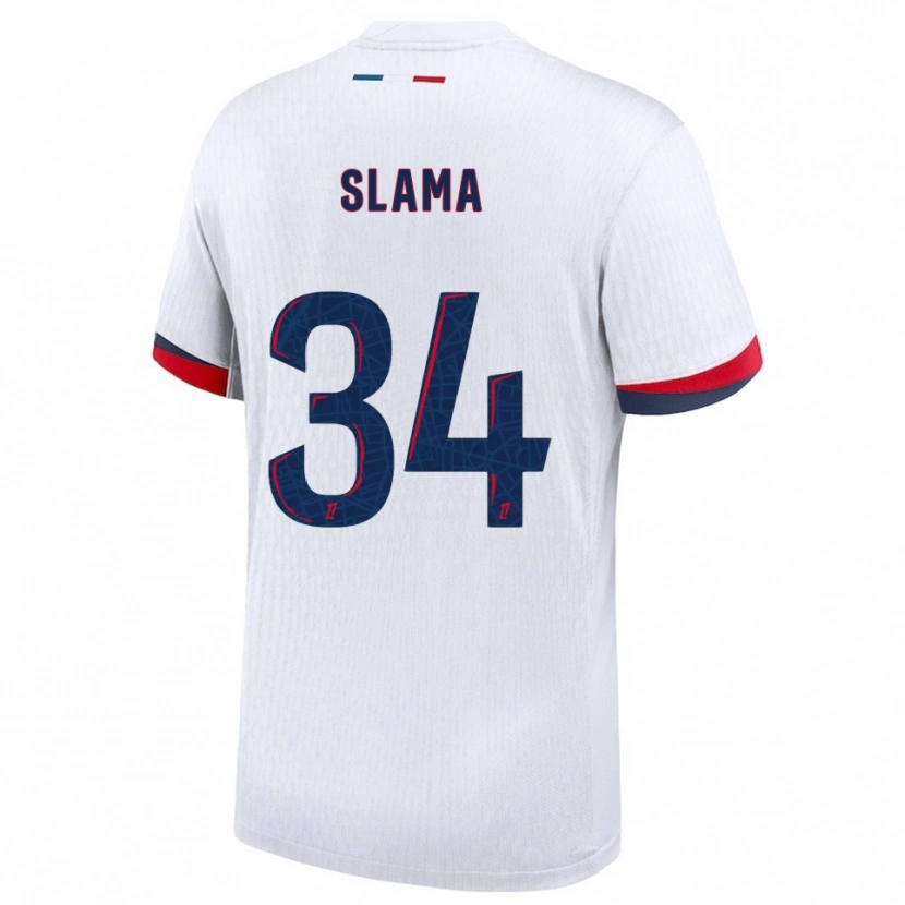Danxen Män Wassim Slama #34 Vit Röd Bortatröja Matchtröjor 2025/26 Tröjor T-Tröja