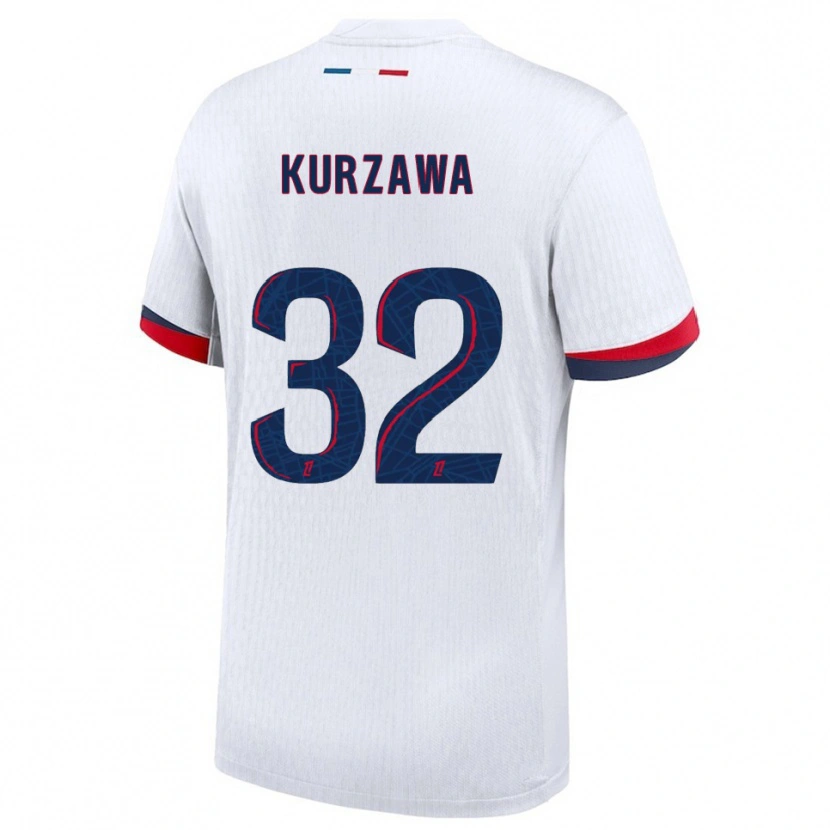 Danxen Män Layvin Kurzawa #32 Vit Röd Bortatröja Matchtröjor 2025/26 Tröjor T-Tröja