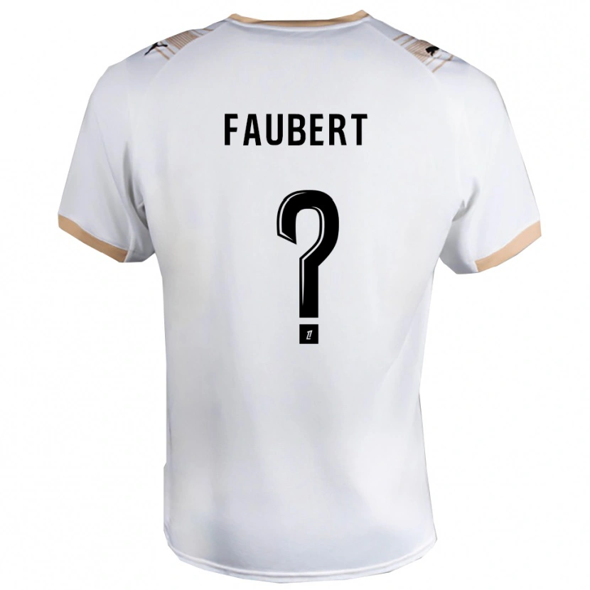 Danxen Män Noam Faubert #0 Vit Svart Bortatröja Matchtröjor 2025/26 Tröjor T-Tröja