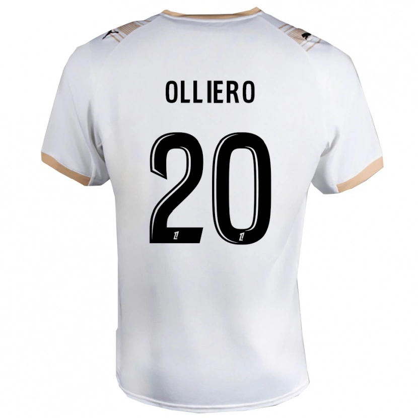 Danxen Män Alexandre Olliero #20 Vit Svart Bortatröja Matchtröjor 2025/26 Tröjor T-Tröja