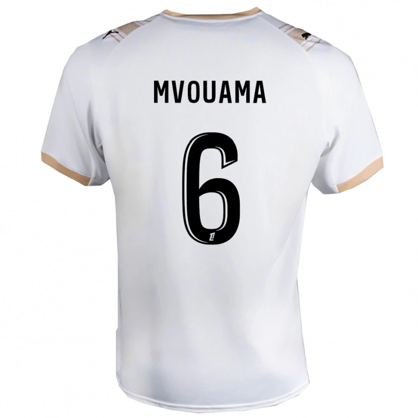 Danxen Män Oliver Mvouama #6 Vit Svart Bortatröja Matchtröjor 2025/26 Tröjor T-Tröja