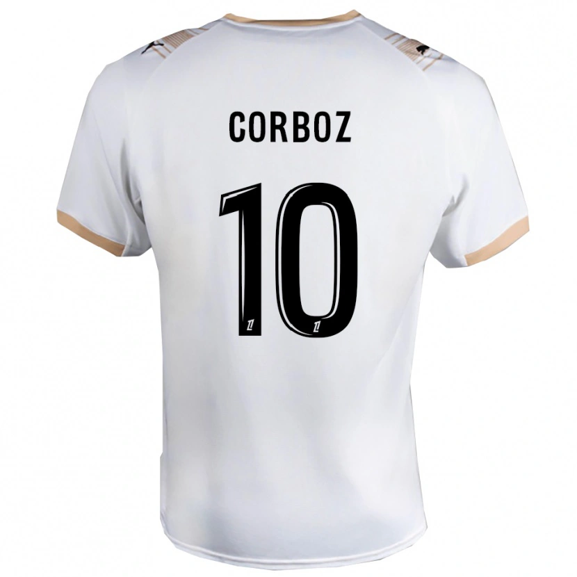 Danxen Män Rachel Corboz #10 Vit Svart Bortatröja Matchtröjor 2025/26 Tröjor T-Tröja