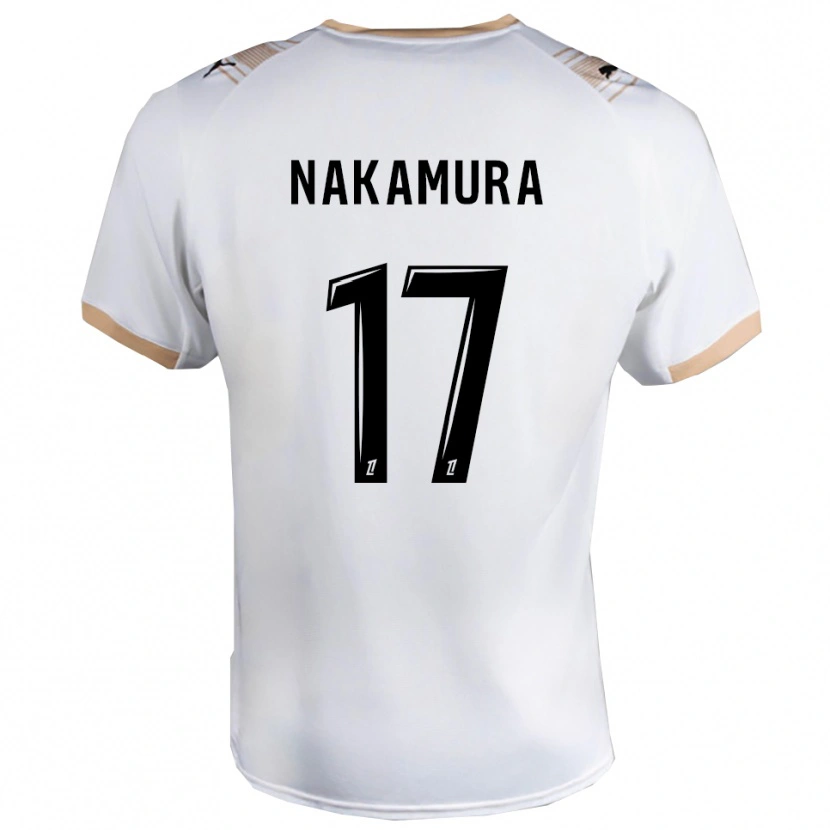 Danxen Män Keito Nakamura #17 Vit Svart Bortatröja Matchtröjor 2025/26 Tröjor T-Tröja