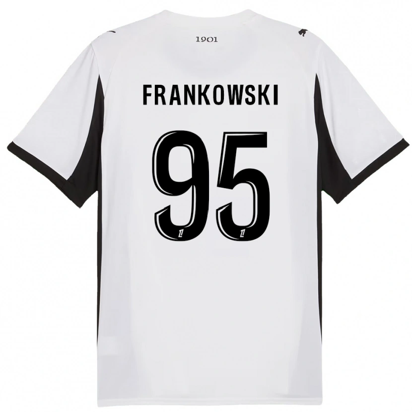 Danxen Män Przemyslaw Frankowski #95 Vit Svart Bortatröja Matchtröjor 2025/26 Tröjor T-Tröja