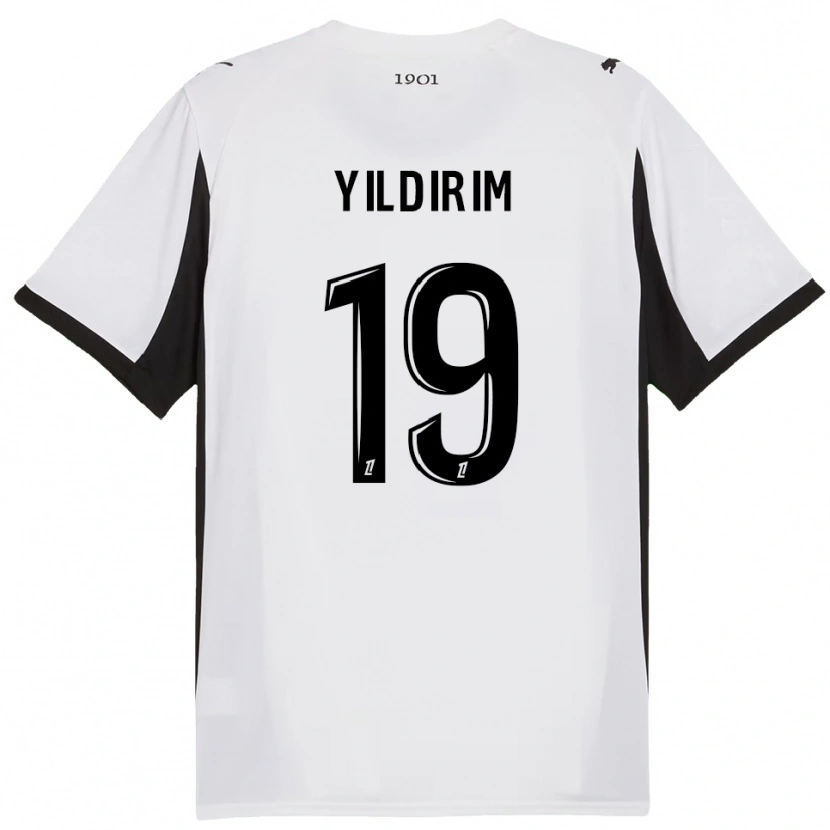 Danxen Män Bertuğ Yıldırım #19 Vit Svart Bortatröja Matchtröjor 2025/26 Tröjor T-Tröja